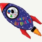 Rakettialus Happy Birthday Foliopallo