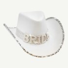 Bride Cowboy Hattu Valkoinen/Hopea
