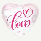 Love Folioilmapallo Pinkki/Valkoinen