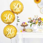 Pyöreä 30th Birthday Foliopallo Kulta