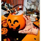 Halloween Kurpitsa Karkkiämpäri Valolla & Äänellä