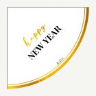 Happy New Year Clock Lautasliinat