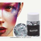 Hopeinen glittergeeli