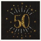 Mustat 50-vuotisjuhlien servetit