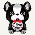 Ranskanbulldoggi I Love You Foliopallo Musta