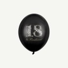 18 & Brilliant Lateksi-ilmapallot Musta