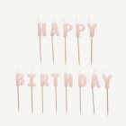 Happy Birthday Kakkukynttilät Vaaleanpunainen