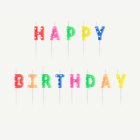 Happy Birthday kakkukynttilät monivärinen