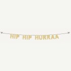 Kultainen Hip Hip Hurraa -kirjainnauha