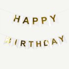 Happy Birthday Viirinauha Kulta/Valkoinen