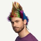 Spiky Mike Punk Peruukki Monivärinen