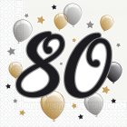 80-vuotisjuhlien servetit