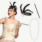 1920-luvun Flapper Setti Musta/Valkoinen