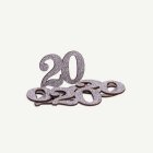 20-vuotis Pöytäkonfetti Hopea