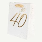 40-vuotislahjakassi Valkoinen/Kulta