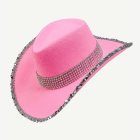Kimalle Cowboyhattu Vaaleanpunainen