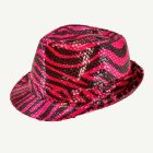 Seeprakuvioinen Fedora Pinkki