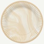 Marmorikuvioiset Pahvilautaset Beige/Kulta
