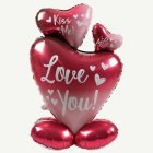I Love You Seisova Sydän Folioilmapallo