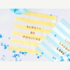 Always Be Positive Lautasliinat Keltainen/Valkoinen