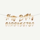 Personoitava Happy Birthday Kirjainauha Kulta