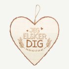 Puusydän Jeg Elsker Dig Valkoinen
