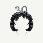 30-Vuotiaan Helmihiuspanta Musta