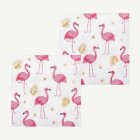 Pinkki flamingo -servetit