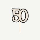50-Vuoden Kynttilä Musta/Valkoinen