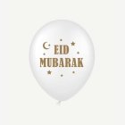 Eid Mubarak Ilmapallot Valkoinen/Kulta