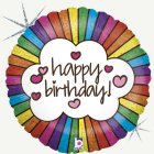 Happy Birthday Sateenkaari Foliopallo