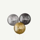 Happy Birthday Metallinhohtoiset Lateksipallot Mix