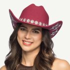 Tähtikukka-cowboyhattu, tummanpunainen