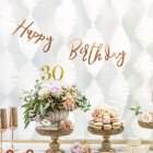 Happy Birthday Kirjainnauha Ruusukulta