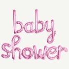 Vaaleanpunaiset Babyshower-folioilmapallot