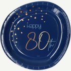 True Blue Happy 80th -pahvilautaset