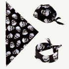 Bandana pääkalloilla musta