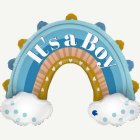 It's A Boy Sateenkaari Foliopallo Vaaleansininen