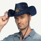 Tennessee Suede Cowboyhattu Tummansininen
