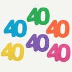 40-vuotissyntymäpäivän Pöytäkoriste Monivärinen