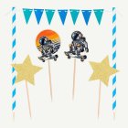 Astronautti Skeittaaja Kakunkoristeet