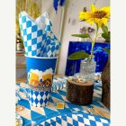 Oktoberfest Pahvimukit Sininen/Valkoinen