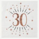 30-vuotispäivän konfetti servetit, ruusukulta