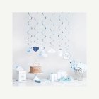Babyshower-kierrekoristeet sininen