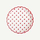 Love-paperilautaset punainen/valkoinen