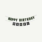 Happy Birthday Kirjainnauha Vihreä/Musta