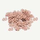 40-vuotispöytäkonfetti Ruusukulta