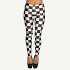 Racing Leggingsit Mustavalkoinen