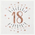 18-vuotispäivän konfetti servetit, ruusukulta