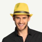 Gangsteri Fedora Neonkeltaista